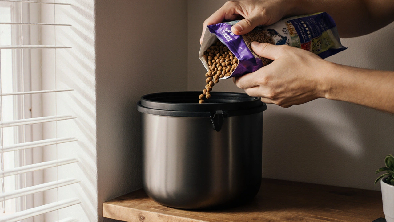 Какой самый безопасный способ хранения сухого корма для собак