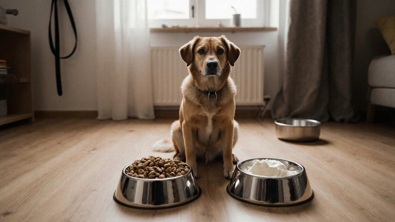 Можно ли кормить собаку сухим кормом и творогом: безопасно или рискованно?