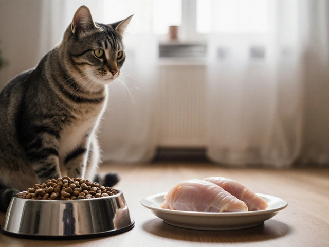 Можно ли кормить кота курицей и сухим кормом одновременно