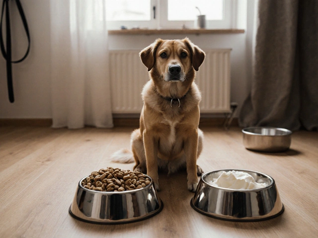 Можно ли кормить собаку сухим кормом и творогом: безопасно или рискованно?